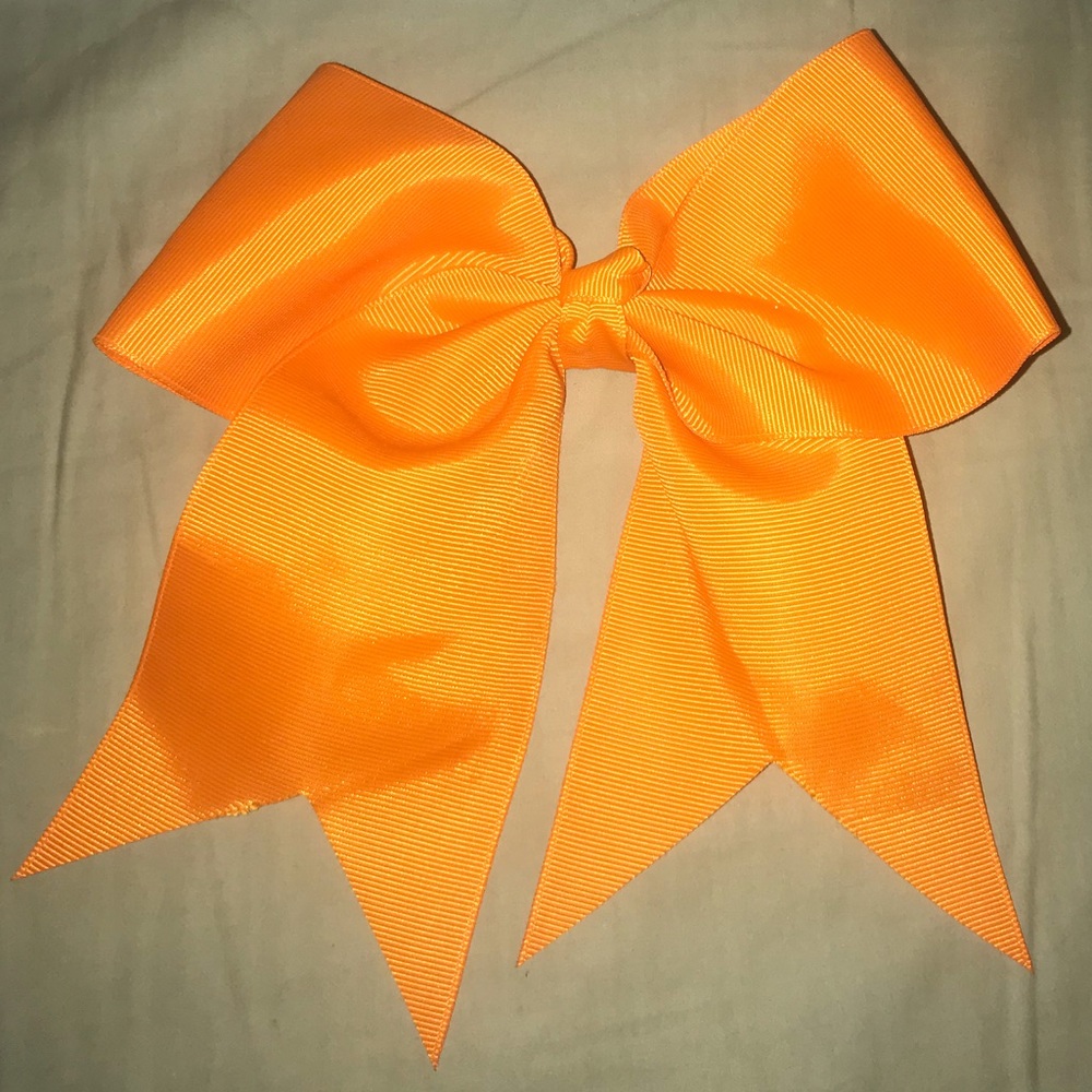 Orange Cheerleader Bow